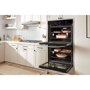 Whirlpool 30 in. 10 cu. ft. Top Control Electric Double Wall Oven - Stainless Steel, , hires