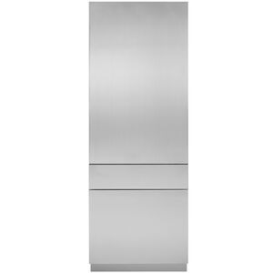Monogram 30 in. Integrated Refrigerator Solid Door Panel Left Hand - Stainless Steel, , hires