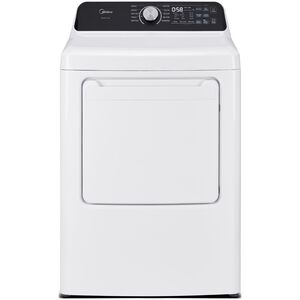 Midea 27 in. 7.0 cu. ft. Smart Gas Dryer with Sensor Dry & Sanitize Cycle - White