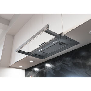 Zephyr 30 in. Convertible Slide-Out Style Range Hood with 290 CFM, 3 Fan Speeds & 2 LED Lights - Stainless Steel, , hires
