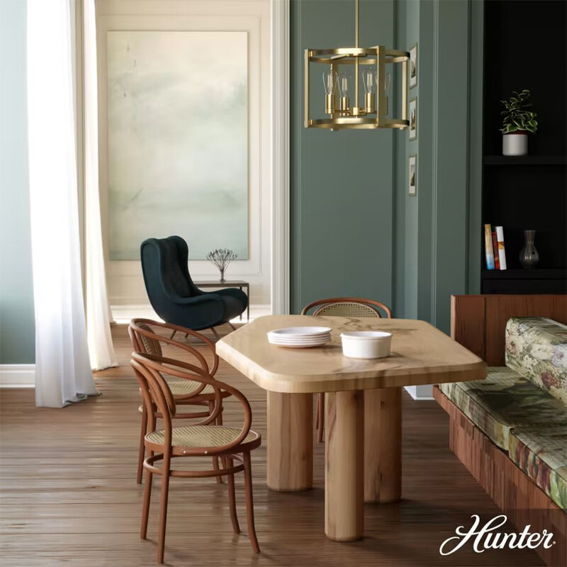 Hunter Astwood 18 in. 4-Light Chandelier - Alturas Gold, , hires