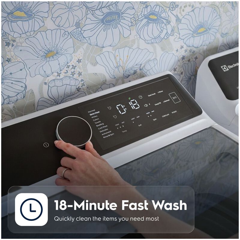 Electrolux 400 Series 27 in. 5.8 cu. ft. Top Load Washer with Agitator & LuxCare Wash System - White, , hires