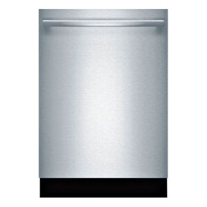 Bosch 100 Series 24 in. Built-In Dishwasher with Top Control, 48 dBA Sound Level, 15 Place Settings, 5 Wash Cycles & Sanitize Cycle - Stainless Steel, Stainless Steel, hires