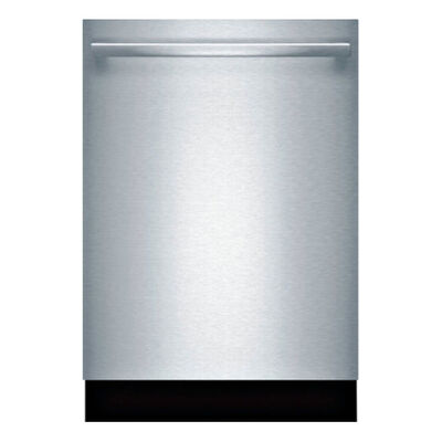 Bosch 100 Series 24 in. Built-In Dishwasher with Top Control, 48 dBA Sound Level, 15 Place Settings, 5 Wash Cycles & Sanitize Cycle - Stainless Steel | SHXM4AY55N