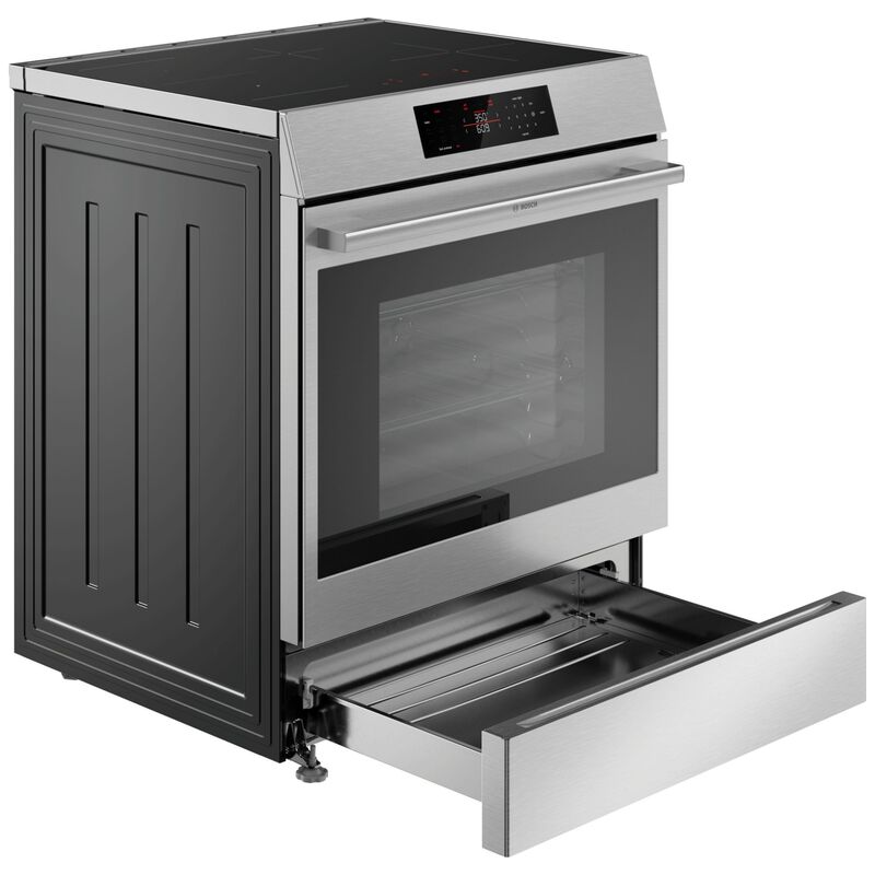 Bosch 500 Series 30 in. 5.8 cu. ft. Air-Fry Standard Convection Slide-In Electric Range with 4 Induction Burners - Stainless Steel, , hires