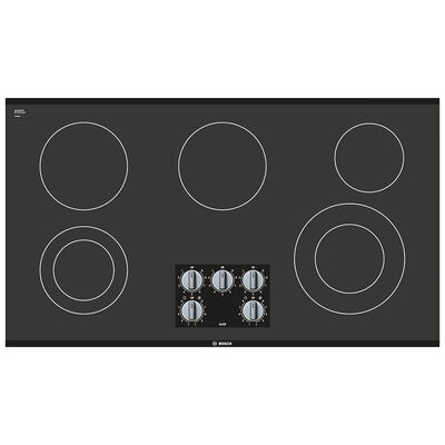 Bosch 500 Series 36 in. Electric Cooktop with 5 Smoothtop Burners - Black | NEM5666UC