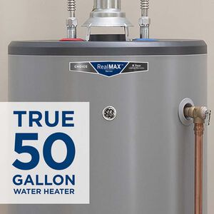 GE RealMax Choice LP Gas 50 Gallon Tall Water Heater with 8-Year Parts Warranty, , hires