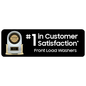 Samsung 27 in. 5.0 cu. ft. Smart Front Loading Washer with 23 Wash Programs, 9 Wash Options & Sanitize Cycle - Ivory, Ivory, hires