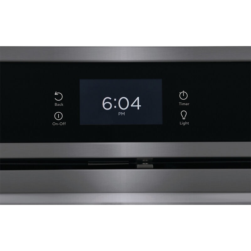 Frigidaire Gallery 30 in. 10.6 cu. ft. Top Control SteamElectric Double Wall Oven with True European Convection - Black Stainless, Black Stainless, hires