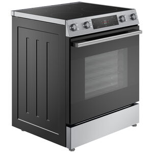 Bosch 100 Series 30 in. 5.8 cu. ft. Air Fry Standard Convection Slide-In Electric Range with Smoothtop Burners - Stainless Steel, , hires
