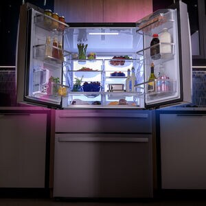 GE Profile 36 in. 28.7 cu. ft. Smart 4-Door French Door Refrigerator with Internal Water Dispenser - Fingerprint Resistant Stainless, , hires