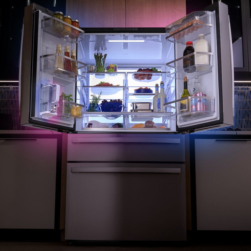 GE Profile 36 in. 28.7 cu. ft. Smart 4-Door French Door Refrigerator with Internal Water Dispenser - Fingerprint Resistant Stainless, , hires