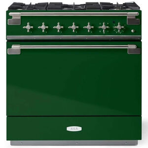 AGA Elise 36 in. 4.5 cu. ft. True European Convection Dual Fuel Range with 5 Sealed Burners - Cornwall Green, , hires