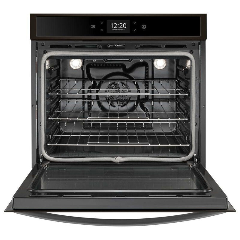 Whirlpool 27" 4.3 Cu. Ft. Electric Smart Wall Oven with True European Convection & Self Clean - Black Stainless, , hires