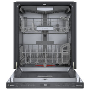 Bosch 800 Series 24 in. Top Control Smart Dishwasher with 42 dBa Sound Level, 3rd-Rack, CrystalDry & Pocket - Black Stainless, Black Stainless, hires