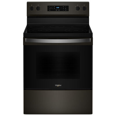 Whirlpool 30 in. 5.3 cu. ft. Freestanding Electric Range with 5 Radiant Burners - Black Stainless Steel | WFES3330RV