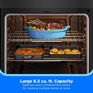 Midea 30 in. 6.3 cu. ft. Electric Range with Radiant Burners - Black, Black, hires