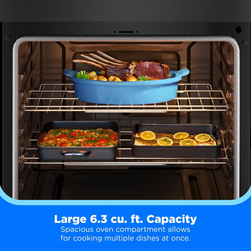 Midea 30 in. 6.3 cu. ft. Electric Range with Radiant Burners - Black, Black, hires