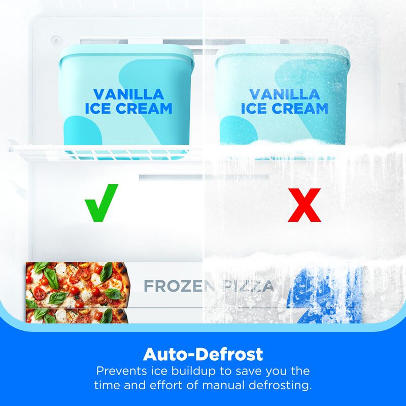 Midea 22 in. 10.1 cu. ft. Counter Depth Garage-Ready Top Freezer Refrigerator - Stainless Steel, , hires