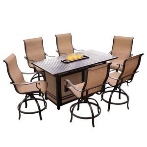 Hanover Monaco 7-Piece High-Dining Fire Pit Table Set, , hires
