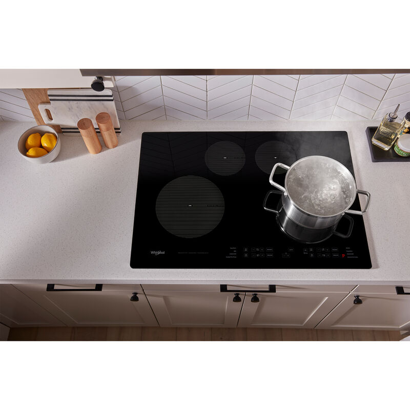 Whirlpool 30 in. 4-Burner Induction Cooktop with Simmer Burner & Power Burner - Black, , hires