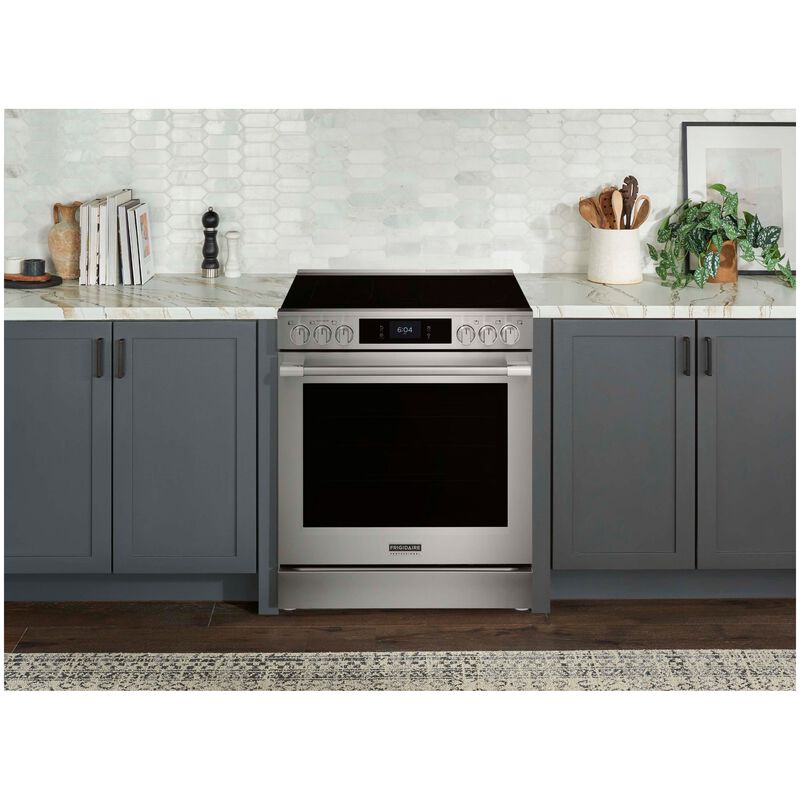 Frigidaire Professional 30 in. 6.2 cu. ft. Smart Air-Fry True European Convection Steam Oven Electric Range with Smoothtop Burners - Stainless Steel, , hires