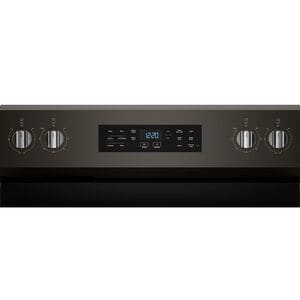 Whirlpool 30 in. 5.3 cu. ft. Air-Fry Standard Convection Electric Range with Radiant Burners - Black Stainless, , hires