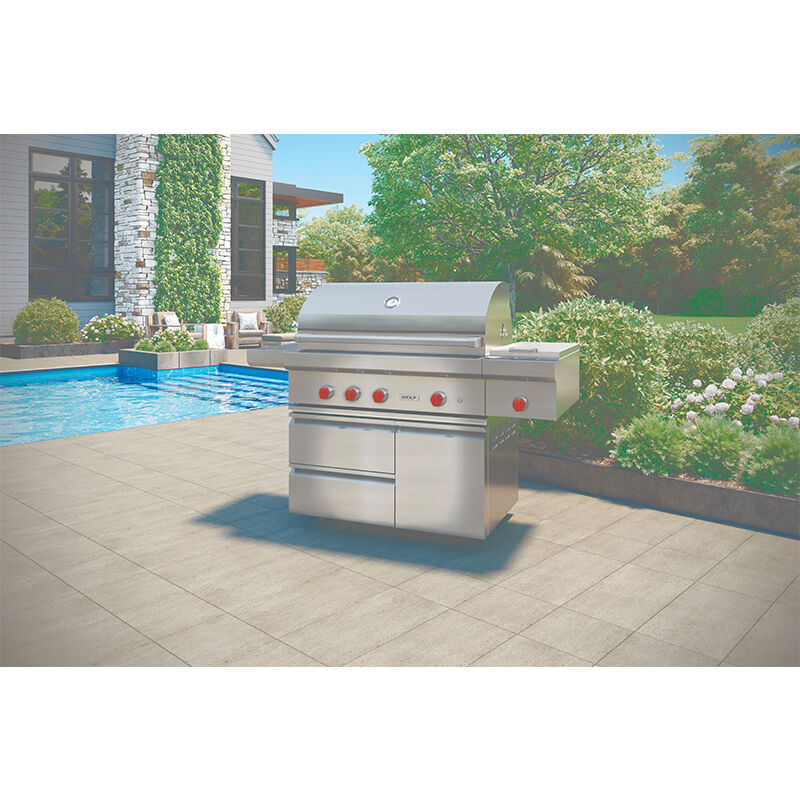 Wolf Designer 42 in. 4-Burner Built-In/Freestanding Liquid Propane Gas Grill with Rotisserie & Sear Burner - Stainless Steel, , hires