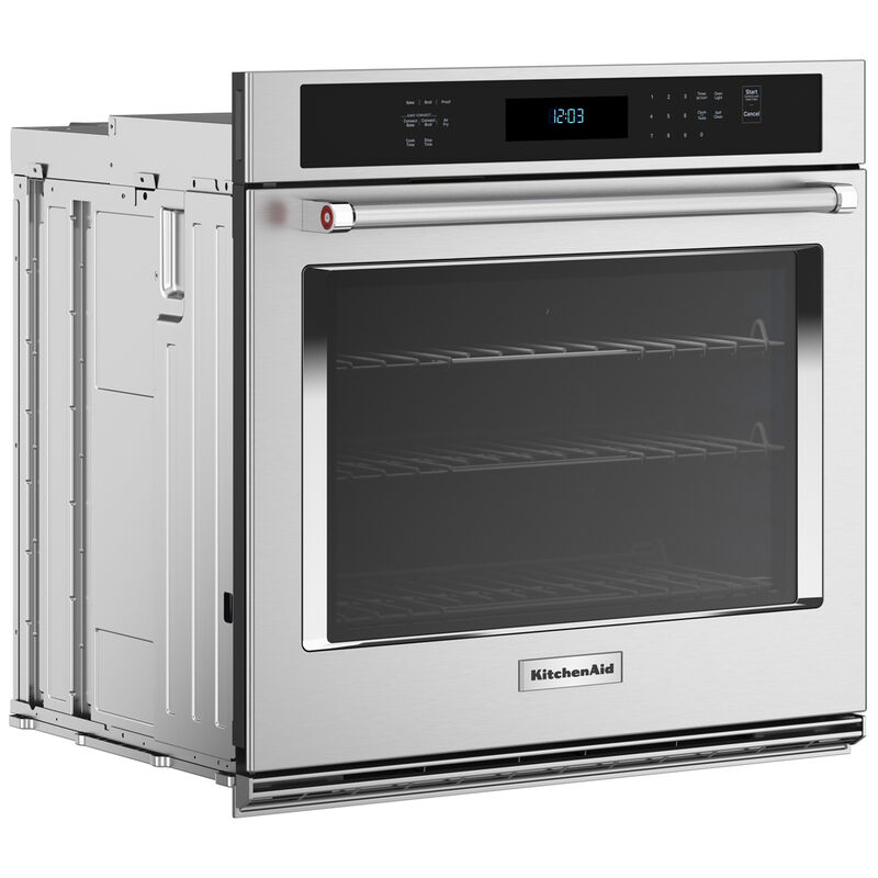 KitchenAid 30 in. 5.0 cu. ft. Electric Smart Wall Oven with True European Convection & Self Clean - Stainless Steel, Stainless Steel, hires