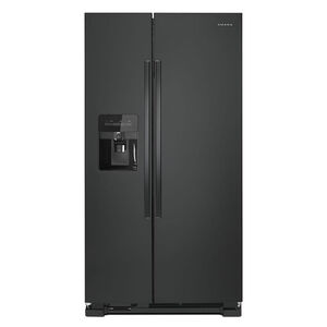 Amana 36 in. 24.57 cu. ft. Side-by-Side Refrigerator with Ice & Water Dispenser - Black, Black, hires