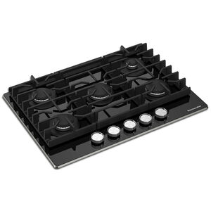 KitchenAid 30 in. 5-Burner Natural Gas Cooktop with Simmer Burner & Power Burner - Black, , hires