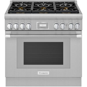 Thermador Pro Harmony Professional Series 36 in. 5.1 cu. ft. Smart Convection Oven Freestanding Gas Range with 6 Sealed Burners - Stainless Steel, , hires