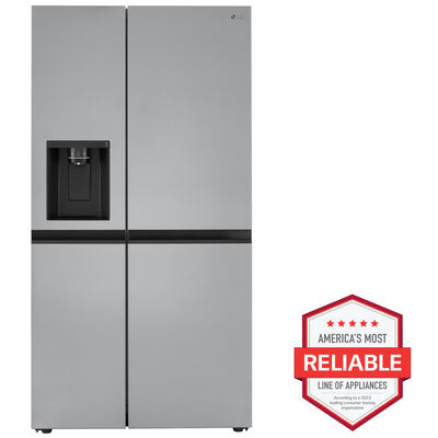 LG 36 in. 22.5 cu. ft. Counter Depth Side-by-Side Refrigerator with External Ice & Water Dispenser- Stainless Steel | LRSXC2306S