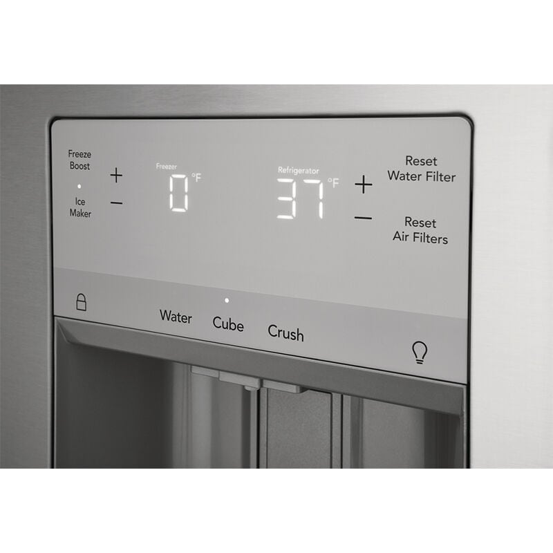 Frigidaire 36 in. 22.6 cu. ft. Counter Depth French Door Refrigerator with Ice & Water Dispenser - Stainless Steel, , hires