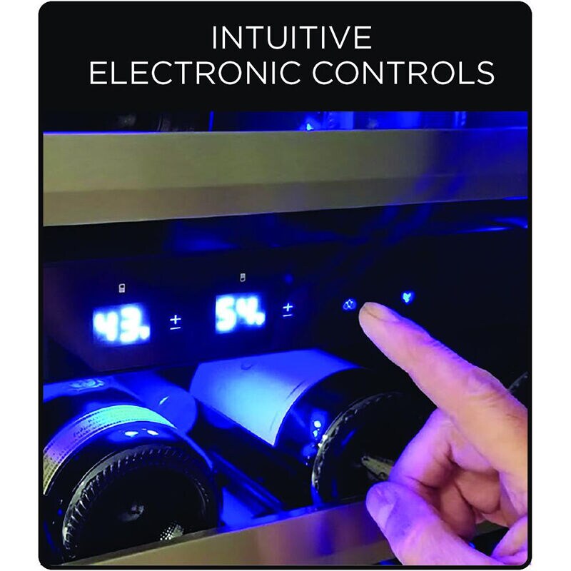 XO 24 in. Undercounter Wine Cooler with Metal Racks, Dual Temperature Zones & 46 Bottle Capacity - Custom Panel Ready, Custom Panel Required, hires