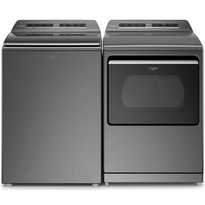 Whirlpool 27 in. 7.4 cu. ft. Smart Electric Dryer with Sensor Dry, Sanitize & Steam Cycle - Chrome Shadow, , hires