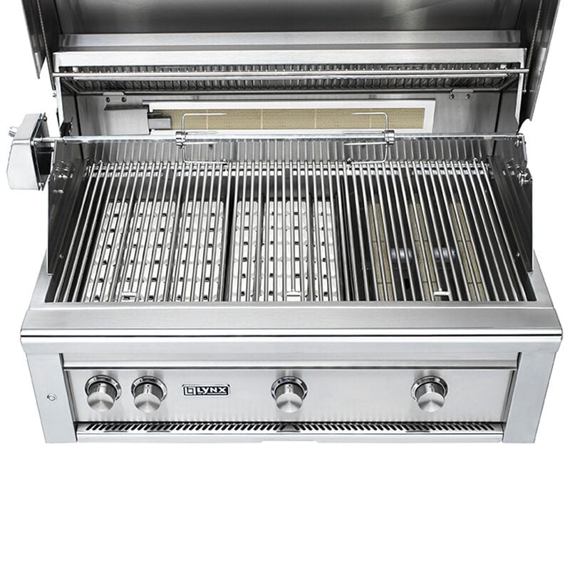 Lynx Professional 36 in. 3-Burner Built-In Liquid Propane Gas Grill with Rotisserie & Smoker Box - Stainless Steel, , hires