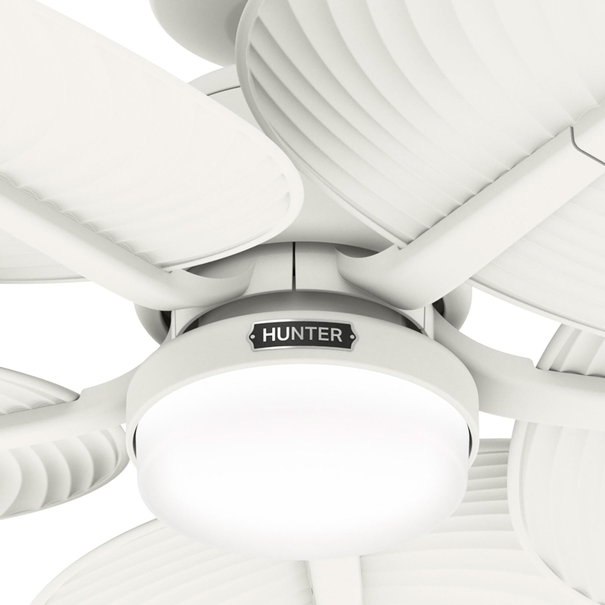 Hunter 52 in. Tropic View Damp Rated Ceiling Fan with LED Light