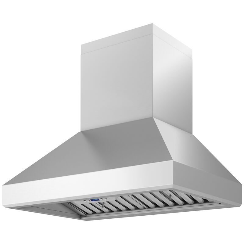 Zephyr Titan Series 36 in. Ducted Chimney Style Range Hood with 750 CFM, 6 Fan Speeds & 2 LED Lights - Stainless Steel, , hires