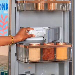 Cafe 36 in. 28.7 cu. ft. Smart 4-Door French Door Refrigerator with Internal Water Dispenser - Matte Black, Matte Black, hires