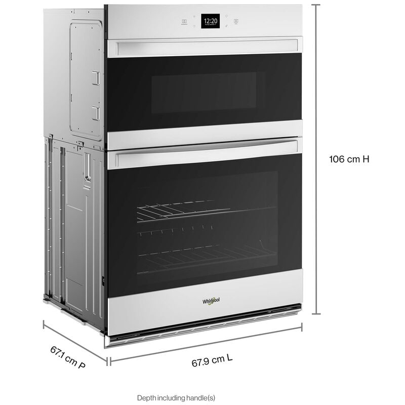 Whirlpool 27 in. 5.7 cu. ft. Smart Electric Microwave/Wall Oven Combo with Standard Convection & Sensor Cooking - White, , hires