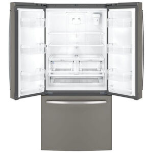 GE 33 in. 24.7 cu. ft. French Door Refrigerator with Internal Water Dispenser - Fingerprint Resistant Slate, Slate, hires