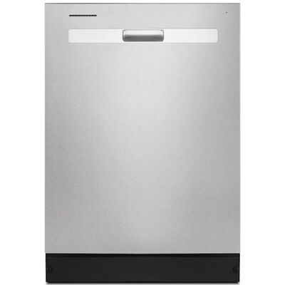 Whirlpool 24 in. Built-In Dishwasher with Top Control, 55 dBA Sound Level, 12 Place Settings, 4 Wash Cycles & Sanitize Cycle - Stainless Steel | WDP540HAMZ
