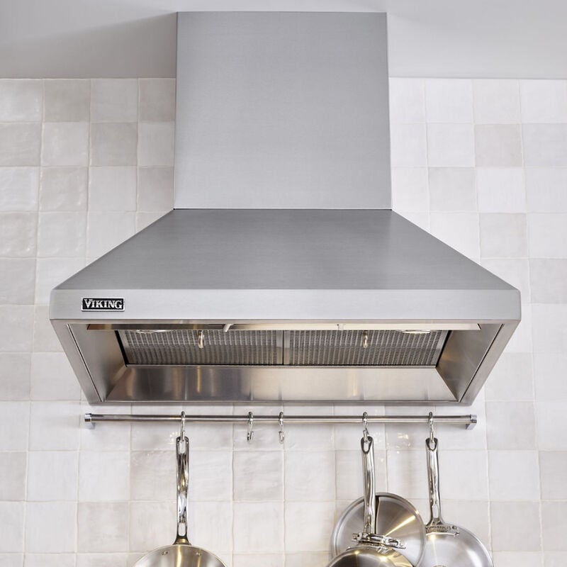 Viking 3 Series 30 in. Convertible Chimney Style Range Hood with 460 CFM & 2 LED Lights - Stainless Steel, Stainless Steel, hires