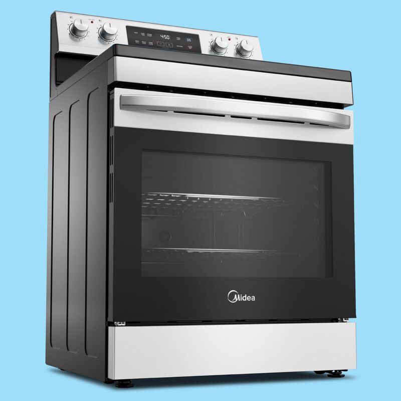 Midea 30 in. 6.3 cu. ft. Electric Range with Radiant Burners - Stainless Steel, Stainless Steel, hires