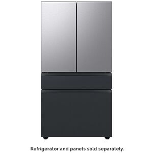 Samsung BESPOKE 4-Door French Door Bottom Panel for Refrigerators - Matte Black Steel, , hires
