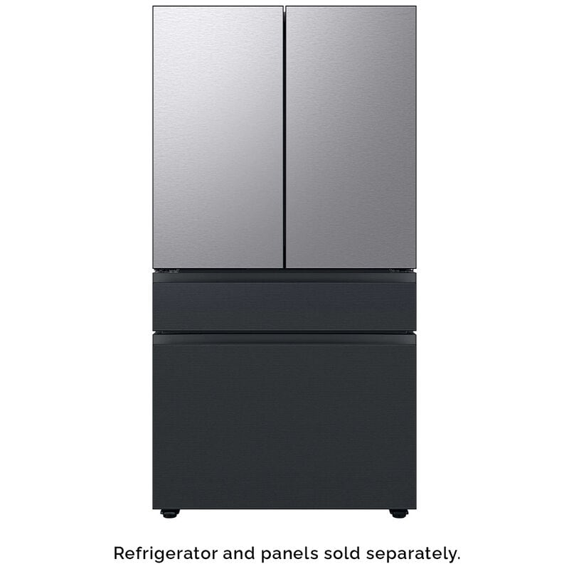 Samsung BESPOKE 4-Door French Door Bottom Panel for Refrigerators - Matte Black Steel, , hires