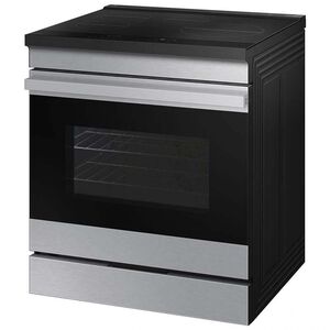 Samsung Bespoke 30 in. 6.3 cu. ft. Smart Air Fry True European Convection Slide-In Electric Range with 4 Induction Burners - Stainless Steel, Stainless Steel, hires