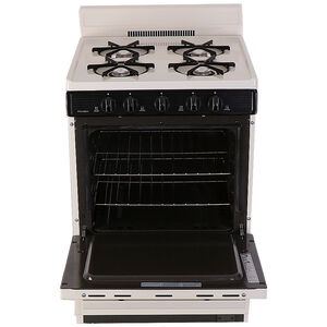 Premier 24 in. 2.9 cu. ft. Gas Range with Open Burners - Bisque, , hires