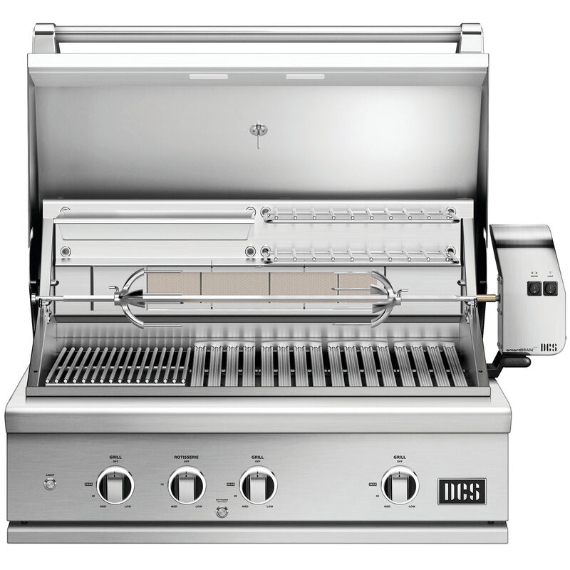 DCS Series 9 36 in. 3-Burner Built-In Natural Gas Grill with Rotisserie, Sear Burner & Smoke Box - Stainless Steel, , hires